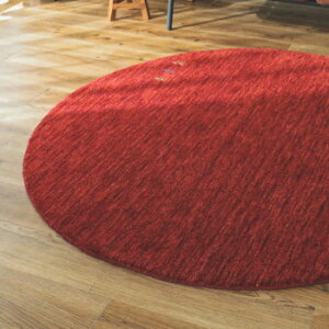 ラグ 円形 丸 ウール 100% ラグマット ギャべ ギャッベ おしゃれ 直径 190cm カーペット 北欧 可愛い オールシーズン シャギーラグ 厚手 冬 ホットカーペット対応 床暖房対応 暖かい レトロ アン