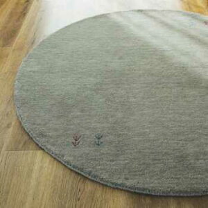 ラグ 円形 丸 ウール 100% ラグマット ギャべ ギャッベ おしゃれ 直径 140cm カーペット 北欧 可愛い オールシーズン シャギーラグ 厚手 冬 ホットカーペット対応 床暖房対応 暖かい レトロ アン