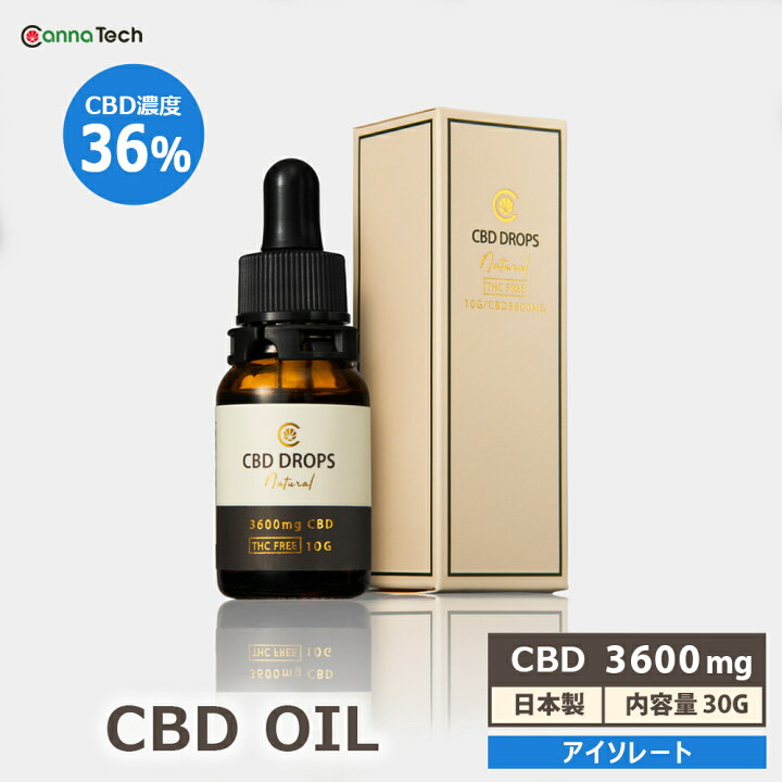 楽天市場】CBDオイル 10g 36% CBD 3600mg アイソレート CannaTech cbd 