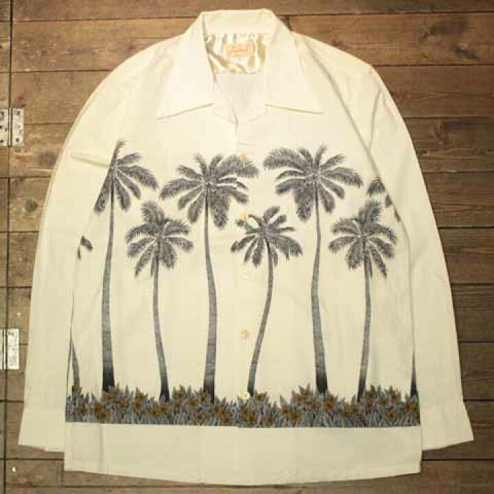 楽天市場】DRESS HIPPY“PALM TREE L/S HAWAIIAN SHIRT”NATURALDRESS 