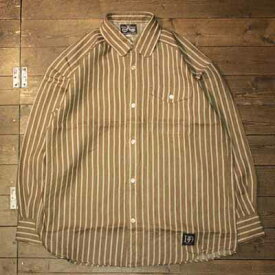 DRESS HIPPY"DH-LINEN STRIPE L/S SHIRT"BROWNDRESS HIPPYドレスヒッピー正規取扱店(Official Dealer)Cannon Ballキャノンボールあす楽対応送料・代引き手数料無料NO name!DRESS HIPPY/ATDIRTY