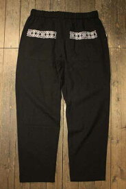 KUSTOMSTYLE SO-CAL(カスタムスタイルソーキャル)"FACECARD" BANDANA POCKET COTTON/LINEN LONG PANTS COLOR*BLACK【KUSTOMSTYLE SO-CAL正規取扱店】Cannon Ball(キャノンボール)