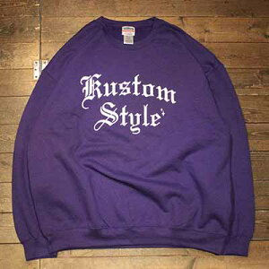 KUSTOMSTYLE SO-CAL(JX^X^C\[L)KSSW2328PU "OLD SKOOL" CREW NECK SWEAT XEFbgVcCOLOR*PURPLEyKUSTOMSTYLE SO-CALK戵XzCannon Ball(Lm{[)