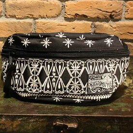KUSTOMSTYLE SO-CALFACE CARD"BANDANA WAIST BAG "-BLACK/WHITE- EMBROIDARY 刺繍 【KUSTOMSTYLE SO-CAL】(カスタムスタイルソーキャル)正規取扱店(Official Dealer)Cannon Ball(キャノンボール)【あす楽対応/ウエストバッグ】