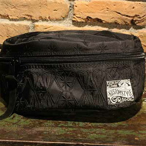 KUSTOMSTYLE SO-CALFACE CARD"BANDANA WAIST BAG "-BLACK/BLACK- EMBROIDARY hJ yKUSTOMSTYLE SO-CALz(JX^X^C\[L)K戵X(Official Dealer)Cannon Ball(Lm{[)yyΉ/EGXgobOz