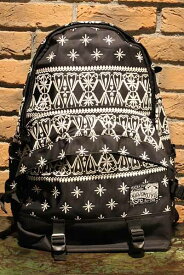 KUSTOMSTYLE SO-CALFACE CARD"BANDANA BACK PACK "-BLACK/WHITE- EMBROIDARY 刺繍 【KUSTOMSTYLE SO-CAL】(カスタムスタイルソーキャル)正規取扱店(Official Dealer)Cannon Ball(キャノンボール)【あす楽対応/リュック】