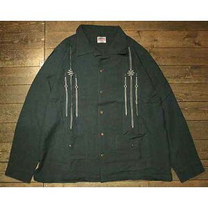 KUSTOMSTYLE SO-CAL(�J�X�^���X�^�C���\�[�L����)KSLS2405GR JURIUS CAESAR GUAYABERA LONG SLEEVE SHIRTS �O�@�W���x�[���V���c �L���[�o�V���c ���� -GREEN-�yKUSTOMSTYLE SO-CAL���K�戵�X�zCannon Ball(�L���m���{�[��)