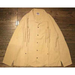 KUSTOMSTYLE SO-CAL(�J�X�^���X�^�C���\�[�L����)KSLS2405SA JURIUS CAESAR GUAYABERA LONG SLEEVE SHIRTS �O�@�W���x�[���V���c �L���[�o�V���c ���� -SAND-�yKUSTOMSTYLE SO-CAL���K�戵�X�zCannon Ball(�L���m���{�[��)