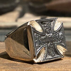 KUSTOMSTYLE SO-CAL(�J�X�^���X�^�C���\�[�L����)KSSLRING001 "IRON CROSS" SILVER RING �V���o�[ �����O�yKUSTOMSTYLE SO-CAL���K�戵�X�zCannon Ball(�L���m���{�[��)