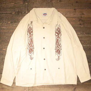 KUSTOMSTYLE SO-CAL(�J�X�^���X�^�C���\�[�L����)KSLS2107OWH -LONGROOF- GUAYABERA LONG SLEEVE SHIRTS �O�@�W���x�[���V���c �L���[�o�V���c ���� COLOR: OFF WHITE�yKUSTOMSTYLE SO-CAL���K�戵�X�zCannon Ball(�L���m���{�[