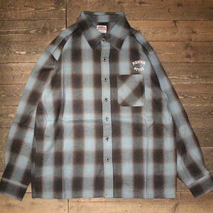 KUSTOMSTYLE SO-CAL(�J�X�^���X�^�C���\�[�L����)KSLCS2303BL -ROOTED IN THE STREETS- LONG SLEEVE CHECK SHIRTS ���� �`�F�b�N�V���c COLOR: BLUE�yKUSTOMSTYLE SO-CAL���K�戵�X�zCannon Ball(�L���m���{�[��)