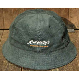 KUSTOMSTYLE SO-CAL"PALMS" CORDUROY BOWL HATGREEN【KUSTOMSTYLE SO-CAL】(カスタムスタイルソーキャル)正規取扱店(Official Dealer)Cannon Ball(キャノンボール)【あす楽対応】