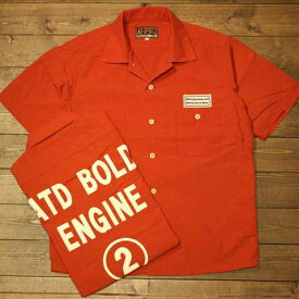 AT-DIRTY"BOLD"S/S SHIRTRED【AT-DIRTY】(アットダーティー)正規取扱店(Official Dealer)Cannon Ball(キャノンボール)【送料無料】【あす楽対応】半袖 シャツ