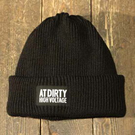 AT-DIRTY“ATD WATCH CAP”BLACK【AT-DIRTY】(アットダーティー)正規取扱店(Official Dealer)Cannon Ball(キャノンボール)【あす楽対応/送料無料】