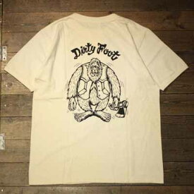 AT-DIRTY"DIRTY FOOT BACK S/S TEE"NATURAL【AT-DIRTY】(アットダーティー)正規取扱店(Official Dealer)Cannon Ball(キャノンボール)【あす楽対応/半袖Tシャツ/プリントTシャツ】
