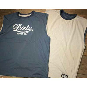 AT-DIRTYSLEEVELESS DOUBLE TEEBLUE × GRAY�yAT-DIRTY�z(�A�b�g�_�[�e�B�[)���K�戵�X(Official Dealer)Cannon Ball(�L���m���{�[��)�y�����y�Ή�/����T�V���c/�v�����gT�V���c�z