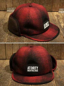 AT-DIRTY“FORESTER EAR WORM CAP”RED【AT-DIRTY】(アットダーティー)正規取扱店(Official Dealer)Cannon Ball(キャノンボール)【あす楽対応/送料無料】