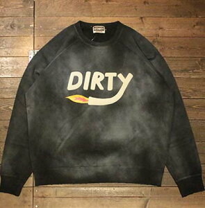 AT-DIRTYDIRTY FIRE SWEATVINTAGE BLACK �yAT-DIRTY�z(�A�b�g�_�[�e�B�[)���K�戵�X(Official Dealer)Cannon Ball(�L���m���{�[��)�y�����y�Ή�/��������/���[�N�p���c/���[�J�[�Y/�u���E���q�b�R���[/�x�C�J�[�z