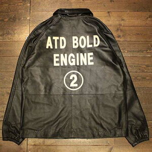 AT-DIRTY�gBOLD LEATHER COACH JACKET�hBLACK�yAT-DIRTY�z(�A�b�g�_�[�e�B�[)���K�戵�X(Official Dealer)Cannon Ball(�L���m���{�[��)�y��������/�����y�Ή��z