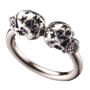 7th-Heaven Art Jewelry"TWIN SKULL RING"PINK SILVER�y7th-Heaven Art Jewelry�z(�Z�u���X�w�u�� �A�[�g �W���G���[)���K�戵�_(Official Dealer)Cannon Ball�i�L���m���{�[���j�y�����O/�w�ցz