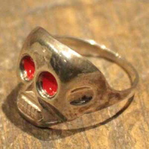 AttractionsLot.480 Motif Ring SkullSILVER RED EYE(�A�g���N�V�����Y)���K�戵�X(Official Dealer)Cannon Ball(�L���m���{�[��)�y��������/WEARMASTERS/BILTBUCK�z