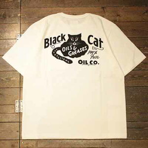 AttractionsWEARMASTERSAM0001 Black Cat Back Print Tee White (�A�g���N�V�����Y)���K�戵�X(Official Dealer)Cannon Ball(�L���m���{�[��)�y��������/WEARMASTERS/BILTBUCK�z