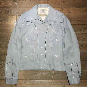 AttractionsWEARMASTERSLot.816 Heavy Rayon Gabardine Western Blouson - Sax -(�A�g���N�V�����Y)���K�戵�X(Official Dealer)Cannon Ball(�L���m���{�[��)�y��������/WEARMASTERS/BILTBUCK�z