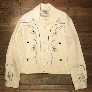 AttractionsWEARMASTERSLot.816 Heavy Rayon Gabardine Western Blouson - White -(�A�g���N�V�����Y)���K�戵�X(Official Dealer)Cannon Ball(�L���m���{�[��)�y��������/WEARMASTERS/BILTBUCK�z