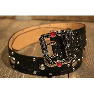 Attractions×ACE WESTERN BELTSA20032-1Studded and Jeweled Belt - Black -(�A�g���N�V�����Y)���K�戵�X(Official Dealer)Cannon Ball(�L���m���{�[��)�y��������/WEARMASTERS/BILTBUCK�z