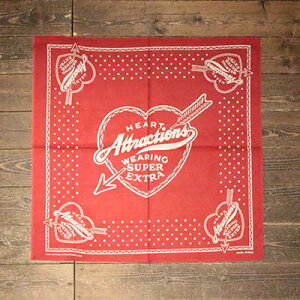AttractionsWEARMASTERSAM0010 Heart Attractions Bandana -Red-(�A�g���N�V�����Y)���K�戵�X(Official Dealer)Cannon Ball(�L���m���{�[��)�y��������/WEARMASTERS/BILTBUCK�z