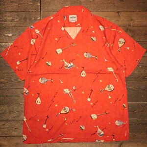 HOUSTON41202 ALOHA SHIRT(和楽器) RED【HOUSTON】(ヒューストン)正規取扱店(Official Dealer)Cannon Ball(キャノンボール)【あす楽対応/送料無料】