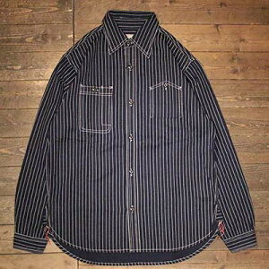 HOUSTON41260 INDIGO WABASH 40's WORK SHIRT -INDIGO ONE WASH-yHOUSTONz(q[Xg)K戵X(Official Dealer)Cannon Ball(Lm{[)yyΉ/z