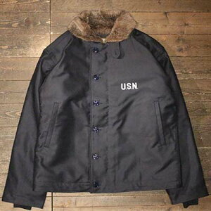 HOUSTON5N-1 N-1 DECK JACKET -regular model- -NAVYyHOUSTONz(q[Xg)K戵X(Official Dealer)Cannon Ball(Lm{[)yyΉ/z