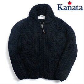 KANATA カナタ × Wai Nani ワイナニ　ケーブル　カウチンセーター　送料無料　　手編み　ショールカラー