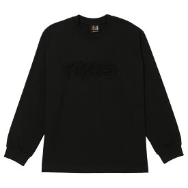 MADE IN USA ヘビーウエイト9OZロングスリーブフロッキー同色プリントTシャツ