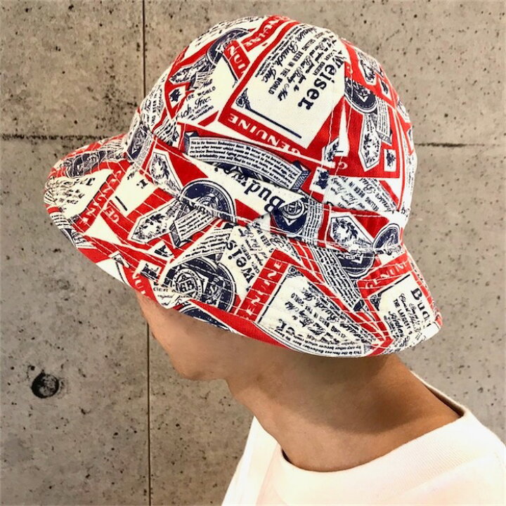 楽天市場】新品未使用品 USA製 Budweiser総柄 コットンメトロハット