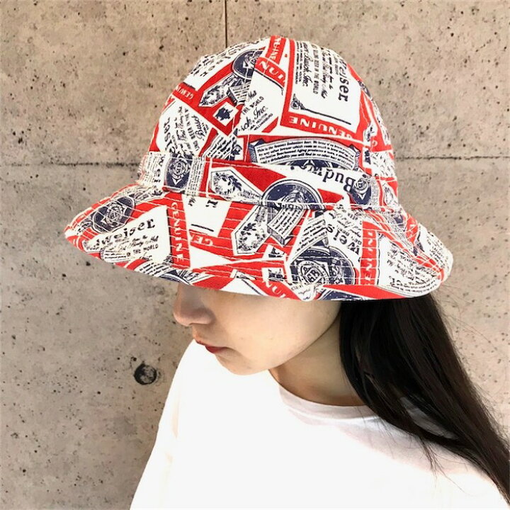 楽天市場】新品未使用品 USA製 Budweiser総柄 コットンメトロハット