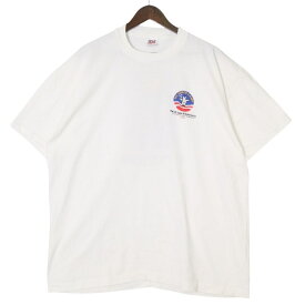 大きいサイズ メンズUS-2XLサイズ 90s USA製 アンビル クルーネック半袖両面プリントTシャツ US.Space&Rocket NASA VISITOR CENTER ホワイト 胸囲約126cm ビンテージ anvil アメリカ古着 USED BIG hsc-0464n【中古】