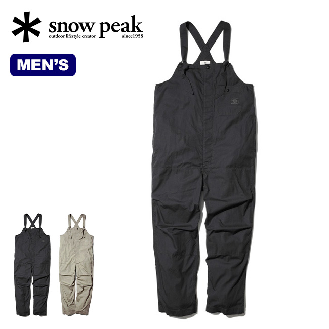 販売直営店 snow peak TAKIBI ロングパンツ オーバーオール ブラック S