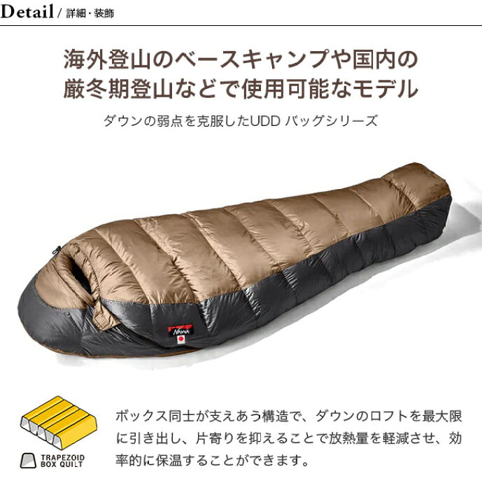 楽天市場】ナンガ UDD BAG 810DX レギュラー NANGA UDD BAG 810DX 寝袋 