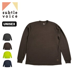 サトルボイス SVウールTeeロングスリーブ(2nd) ポケット無し subtle voice SV Wool Tee Long Sleeve メンズ レディース SVC-2203P Tシャツ ロングTシャツ ロンT ロゴT 長袖 トップス 登山 キャンプ アウトドア 【正規品】