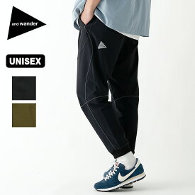 アンドワンダー ショーラー3XDRYストレッチサルエルパンツ and wander Schoeller 3XDRY stretch saruel pants ユニセックス5743122015 ボトムス パンツ ロングパンツ キャンプ アウトドア 【正規品】