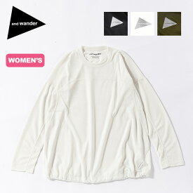 アンドワンダー パワードライジャージーラグランLS T and wander power dry jersey LS T ウィメンズ 5743164007 トップス Tシャツ 長袖 キャンプ アウトドア 【正規品】