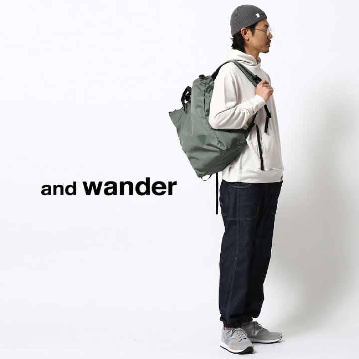 楽天市場】アンドワンダー ヘザー2ウェイトートバッグ and wander 