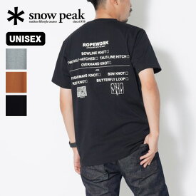 【SALE 40%OFF】スノーピーク ロープワークTシャツ snow peak apparel ROPEWORK T shirt メンズ レディース ユニセックス TS-23SU003 Tシャツ ティシャツ 半袖 カットソー トップス カジュアル アパレル キャンプ アウトドア 【正規品】