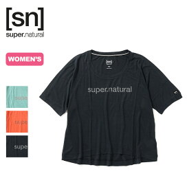 スーパーナチュラル リキッドフローTEE【ウィメンズ】 super.natural W LIQUID FLOW TEE レディース SNW017217 トップス Tシャツ 半袖 五分袖 プルオーバー ヨガ キャンプ アウトドア フェス 【正規品】