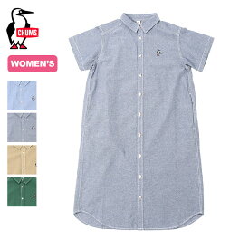 チャムス ヤーンダイドシャンブレーS/Sドレス CHUMS Yarn-Dyed Chambray S/S Dress レディース CH18-1261 トップス シャツ カラーシャツ カジュアルシャツ フェス ワンピース 羽織 キャンプ アウトドア 【正規品】