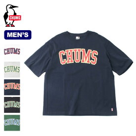 チャムス オーバーサイズチャムスカレッジTシャツ メンズ CHUMS Oversized CHUMS College T-Shirt メンズ CH01-2180 トップス カットソー プルオーバー Tシャツ 半袖 アウトドア キャンプ フェス 【正規品】