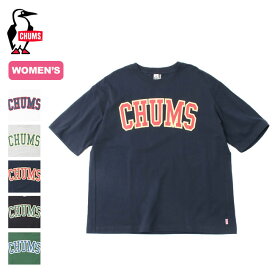 チャムス オーバーサイズチャムスカレッジTシャツ CHUMS Oversized CHUMS College T-Shirt レディース CH11-2180 トップス カットソー プルオーバー Tシャツ 半袖 アウトドア キャンプ フェス