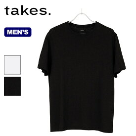 【一部SALE】テイクス メンズ Tee takes. メンズ TACU02 Tシャツ シャツ オーガニック 半袖 カットソー トップス キャンプ アウトドア